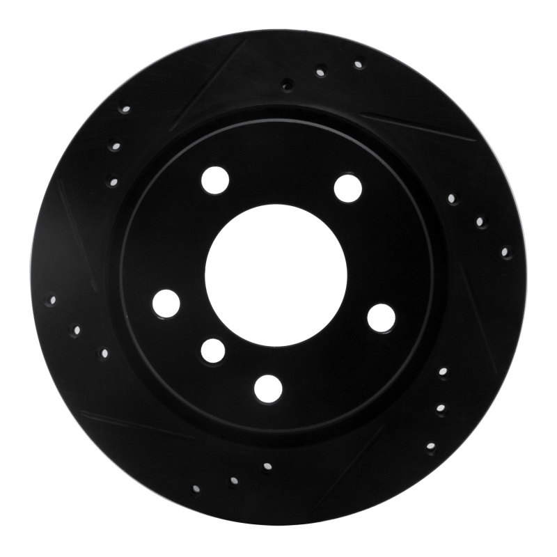 BMW 323i Brake Rotor (1) - Rear Left - R1 Concepts - Drilled & Slotted - Black - `96-`05 BMW 323i Brake Rotor (1) - Rear Left - R1 Concepts - Drilled & Slotted - Black - `96-`05